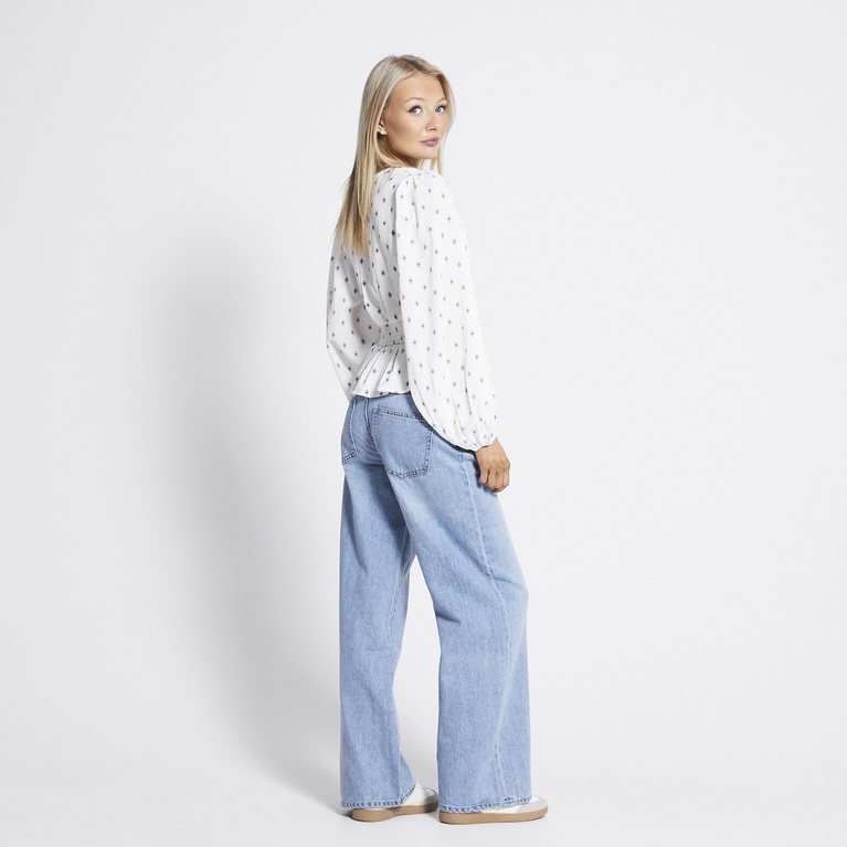 V-neck peplum blouse "Gianna"